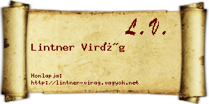 Lintner Virág névjegykártya